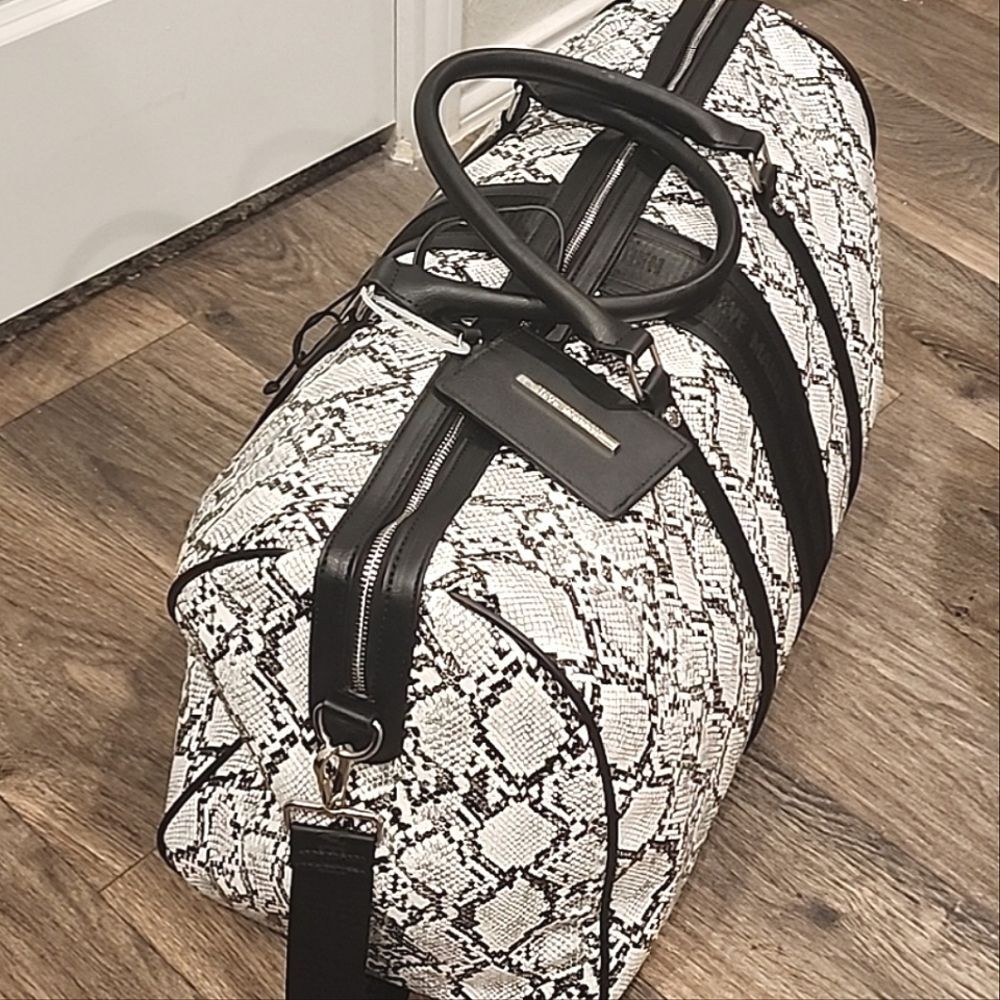 Steve Madden BSpeedys Snake Print Travel Duffel Bag - Picture 8 of 10